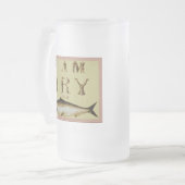 Ich bin als Fisch trocken Mattglas Bierglas (Vorderseite Links)