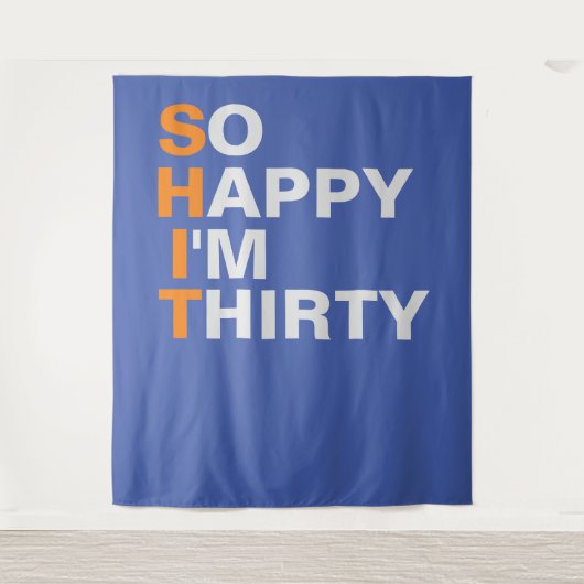 Ich bin also glücklich vor 30 Jahren Wandteppich (Vorderseite)