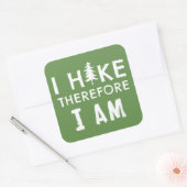 Ich bin also wandern quadratischer aufkleber (Umschlag)