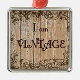 Ich bin alt ornament aus metall