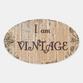 Ich bin alt ovaler aufkleber