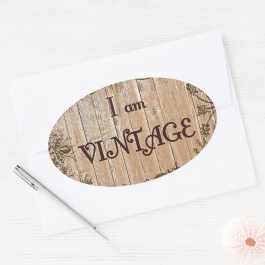 Ich bin alt ovaler aufkleber (Umschlag)