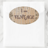 Ich bin alt ovaler aufkleber (Tasche)