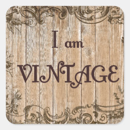 Ich bin alt quadratischer aufkleber