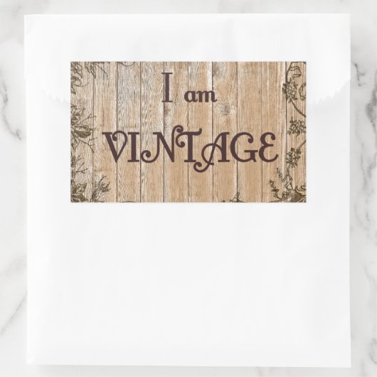 Ich bin alt rechteckiger aufkleber (Tasche)