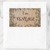 Ich bin alt rechteckiger aufkleber (Tasche)