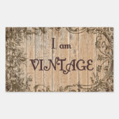 Ich bin alt rechteckiger aufkleber (Vorderseite)