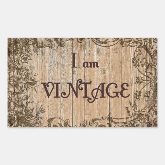 Ich bin alt rechteckiger aufkleber (Vorderseite)