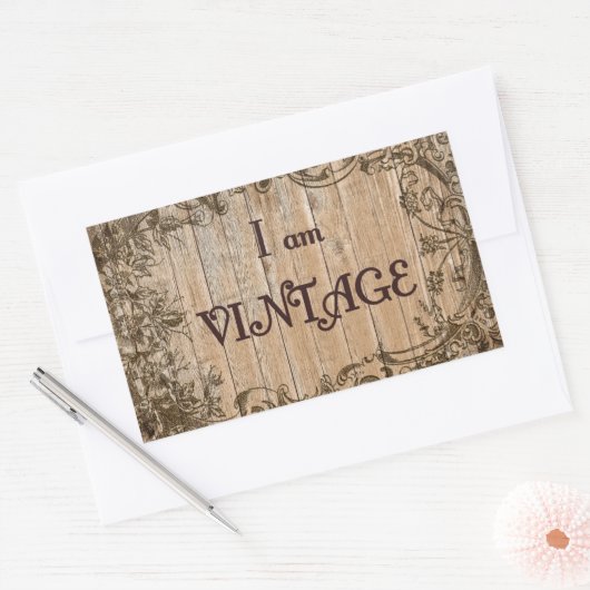 Ich bin alt rechteckiger aufkleber (Umschlag)