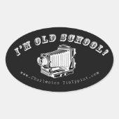 Ich bin alte Schule! Ovaler Aufkleber (Vorderseite)