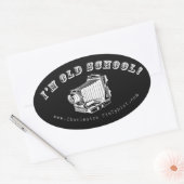 Ich bin alte Schule! Ovaler Aufkleber (Umschlag)