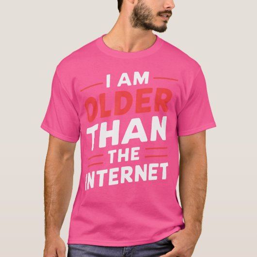 Ich bin älter als das Internet T-Shirt (Vorderseite)