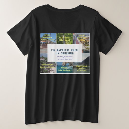 Ich bin am glücklichsten, wenn ich den T - Shirt v (Design Rückseite)