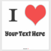 Ich bin am Herzen - Ihr Text Aufkleber (Blatt)