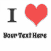 Ich bin am Herzen - Ihr Text Aufkleber (Vorderseite)