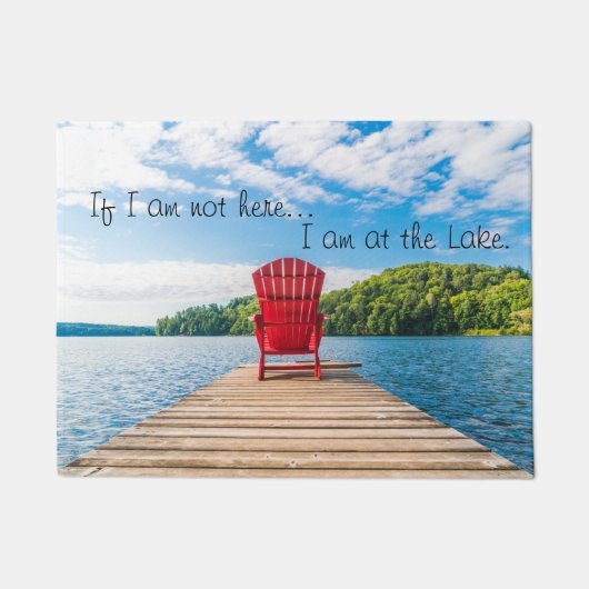 Ich bin am Lake Door Mat Fußmatte (Vorderseite)