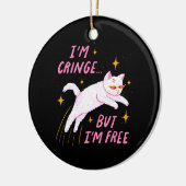 Ich bin am Rande, aber ich bin frei Keramik Ornament (Links)