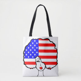 "Ich bin Amerika" Leinwand-Tasche Tasche