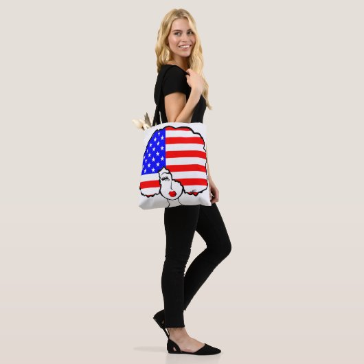 "Ich bin Amerika" Leinwand-Tasche Tasche (Am Model)