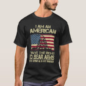 Ich bin Amerikanerin und habe das Recht auf Waffen T-Shirt (Vorderseite)
