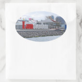 Ich bin Amsterdam Sign, Niederlande Ovaler Aufkleber (Tasche)