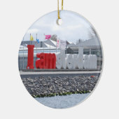 Ich bin Amsterdam-Zeichen, die Niederlande Keramik Ornament (Links)