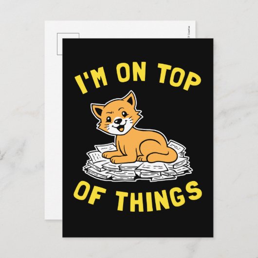 Ich bin an der Spitze Postkarte (Vorne/Hinten)