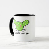 Ich bin an dir kleben Kactus Süße Pflanzen-Style Tasse (Vorderseite Links)