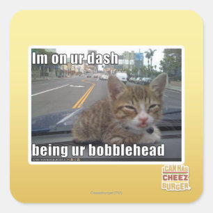 Ich bin an unserem Bindestrich Quadratischer Aufkleber