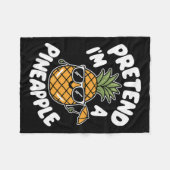 Ich bin Ananas Fleecedecke (Vorderseite (Horizontal))