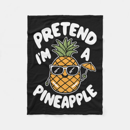 Ich bin Ananas Fleecedecke (Vorderseite)