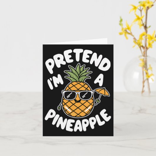 Ich bin Ananas Karte (Gelbe Blume)