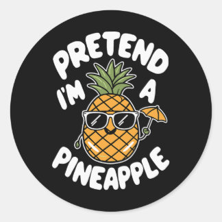 Ich bin Ananas Runder Aufkleber