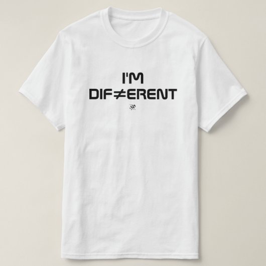 Ich bin anders - Fettreduzierte Minimalaussage T-Shirt (Design vorne)