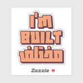 Ich bin anders gebaut im arabischen Funny Aufkleber (Blatt)