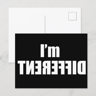 Ich bin anders postkarte