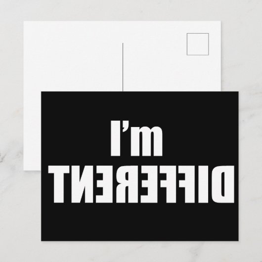 Ich bin anders postkarte (Vorne/Hinten)