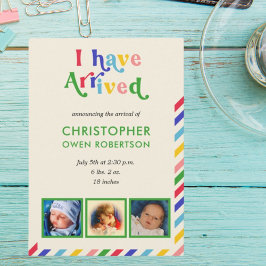 Ich bin angekommen, Foto Name Jegliche Geburt Ankündigung