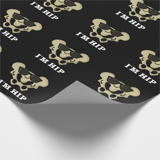 Ich bin Angesagt Funny Hipbone Anatomy Pun Dark BG Geschenkpapier (Ecke)