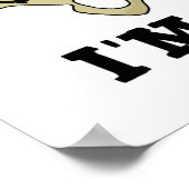 Ich bin Angesagter Hipbone-Anatomie-Pun Poster (Ecke)