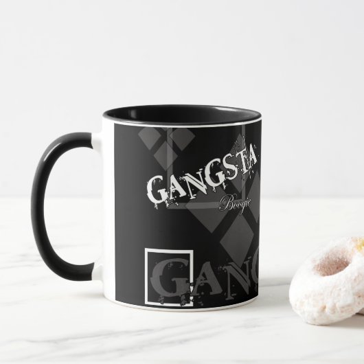 Ich bin angesagtes Hopfen - GANGSTA BOOGIE Tasse (Mit Donut)