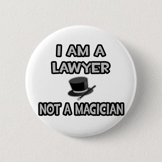 Ich bin Anwalt ... Nicht ein Magier Button (Vorderseite)
