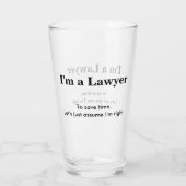 Ich bin Anwalt - vorausgesetzt, ich habe recht Glas (Rückseite)