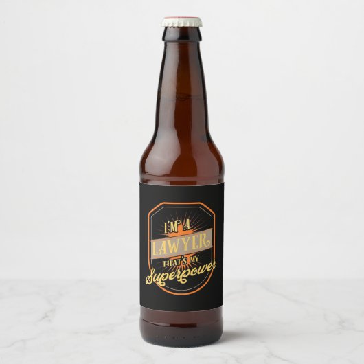 Ich bin Anwältin Bierflaschenetikett (Vorderseite)