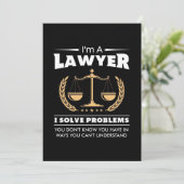 Ich bin Anwältin und löse Probleme Einladung (Stehend Vorderseite)