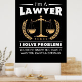 Ich bin Anwältin und löse Probleme Poster (Küche)