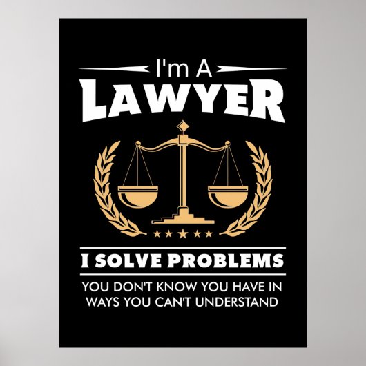 Ich bin Anwältin und löse Probleme Poster (Vorne)