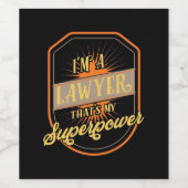 Ich bin Anwältin Weinetikett (Einzelnes Label)