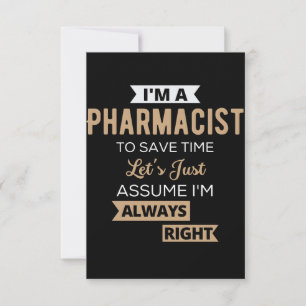 Ich bin Apotheker, um Zeit Retten. Nehmen wir mal Mitteilungskarte