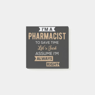 Ich bin Apotheker, um Zeit Retten. Nehmen wir mal  Post-it Klebezettel